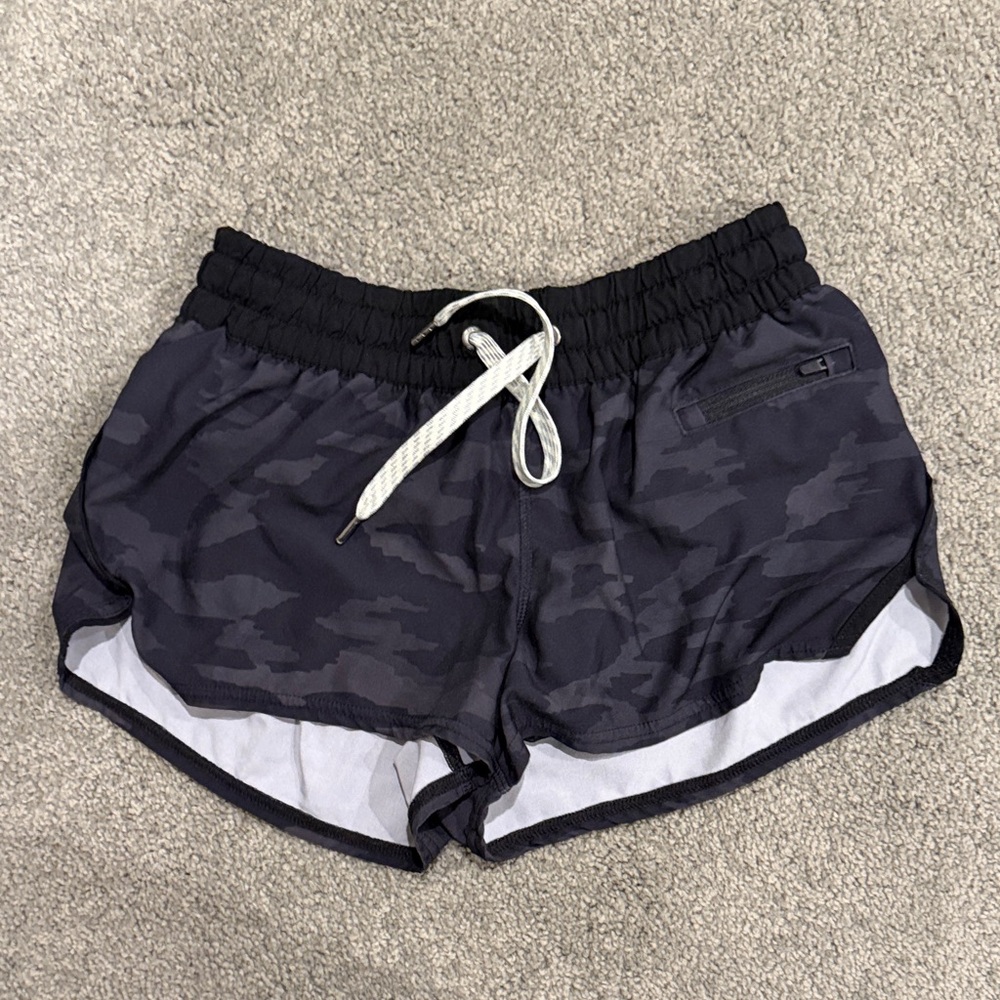 Vuori Women's Dark Camo Athletic Shorts